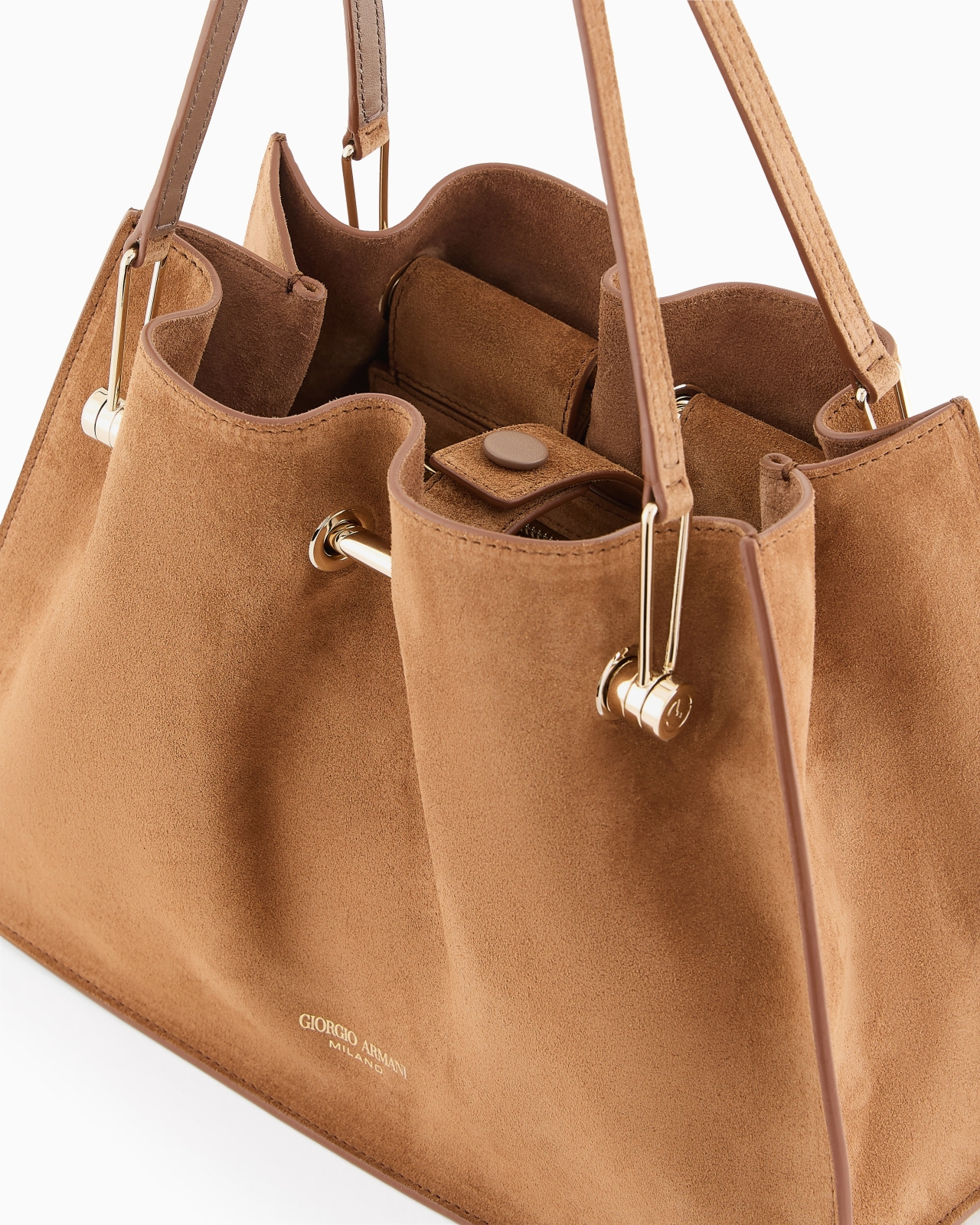 SMALL SUEDE SHOPPER BAG - 5