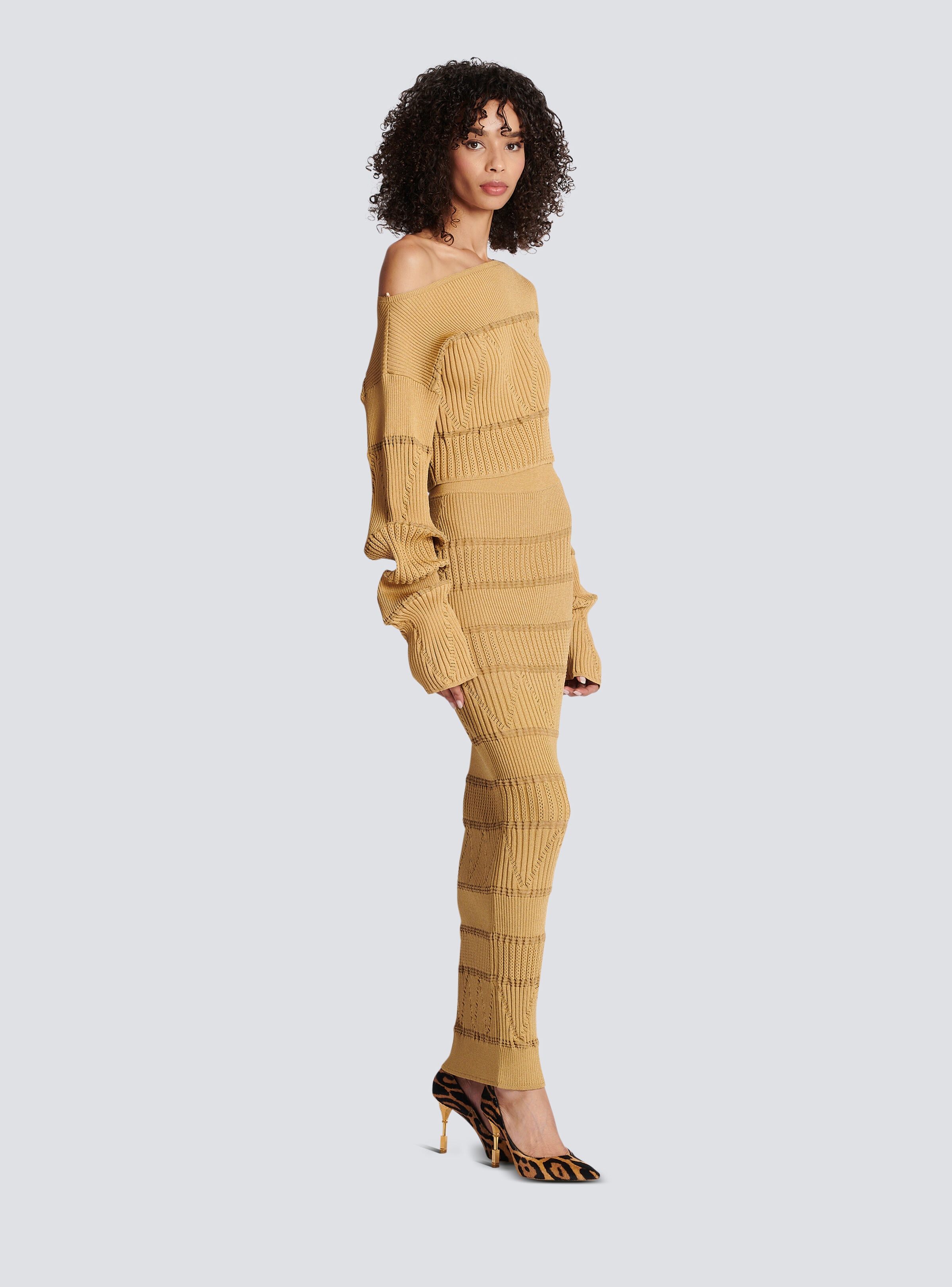 Boat neck knit jumper - 3