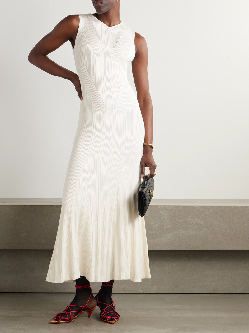 ADAM LIPPES Vivian Ribbed Silk Maxi Dress outlook