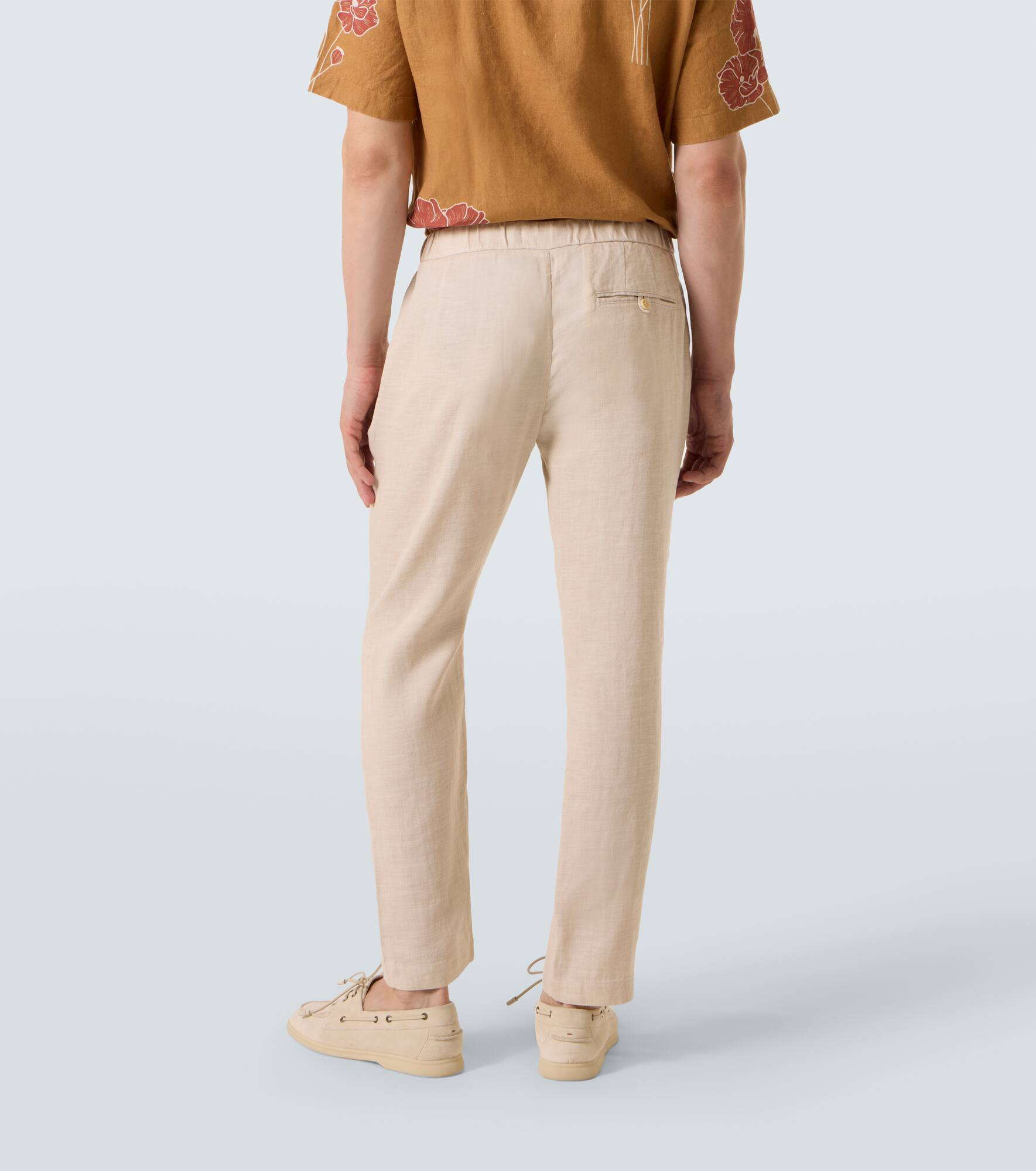 Oscar linen and cotton straight pants - 4