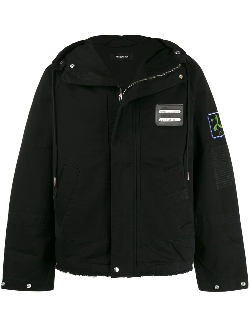 zipped up wind breaker - 1