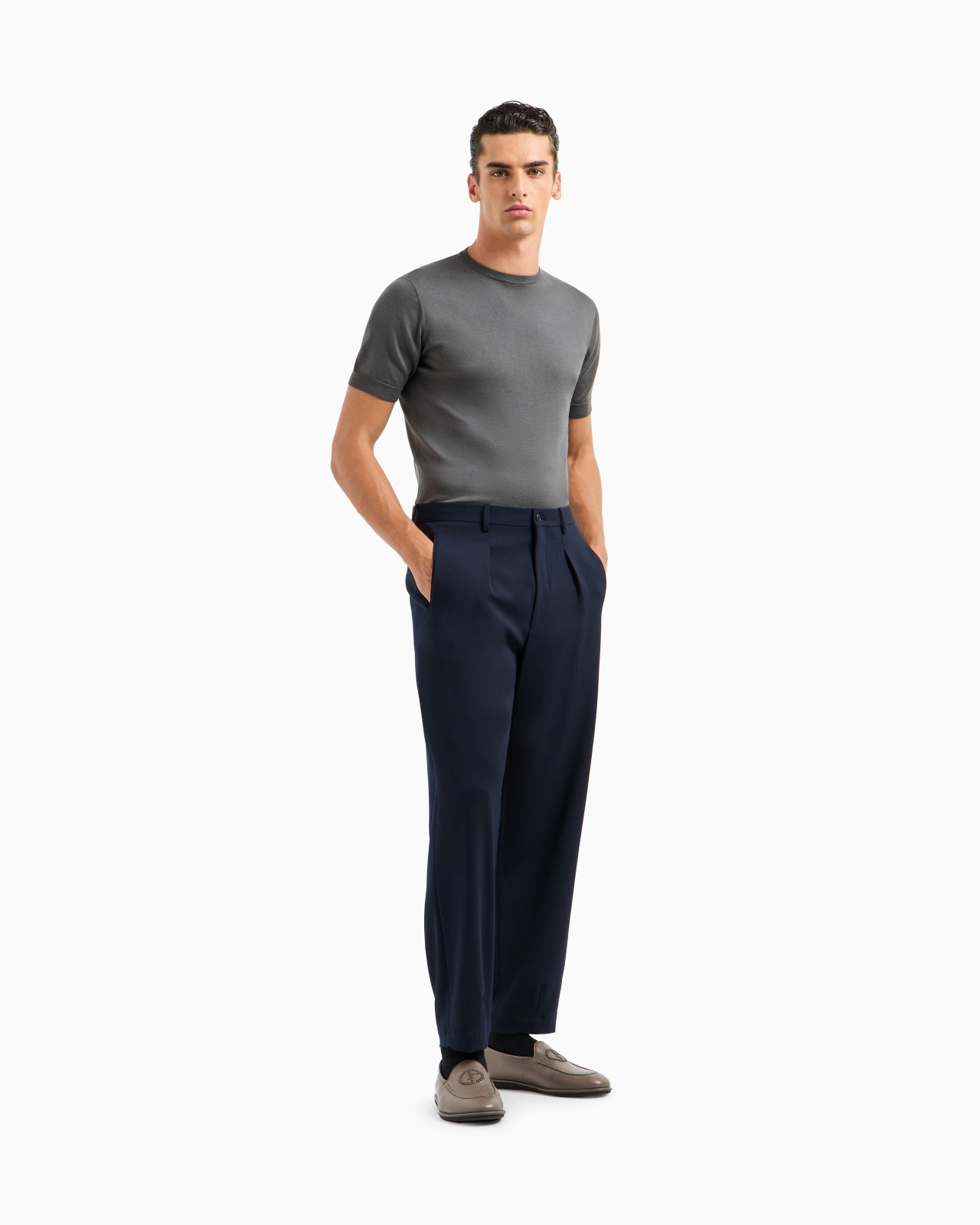 Silk and cotton crew-neck jumper - 2