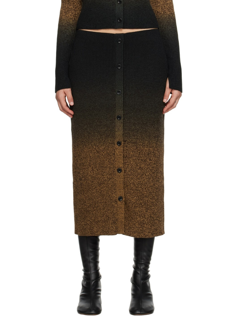 Black & Brown Proenza Schouler White Label Midi Skirt - 1