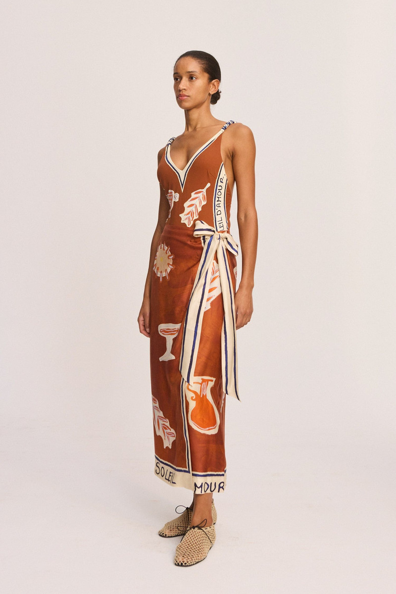 Soleil D'Amour Silk Sarong Skirt 3