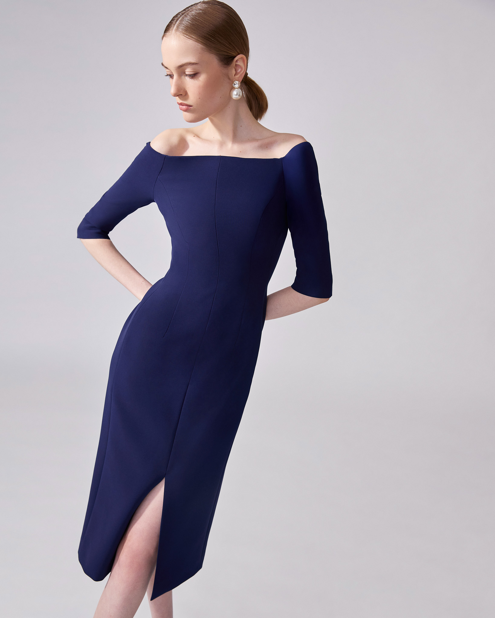 Off-Shoulder Midi Dress - 4