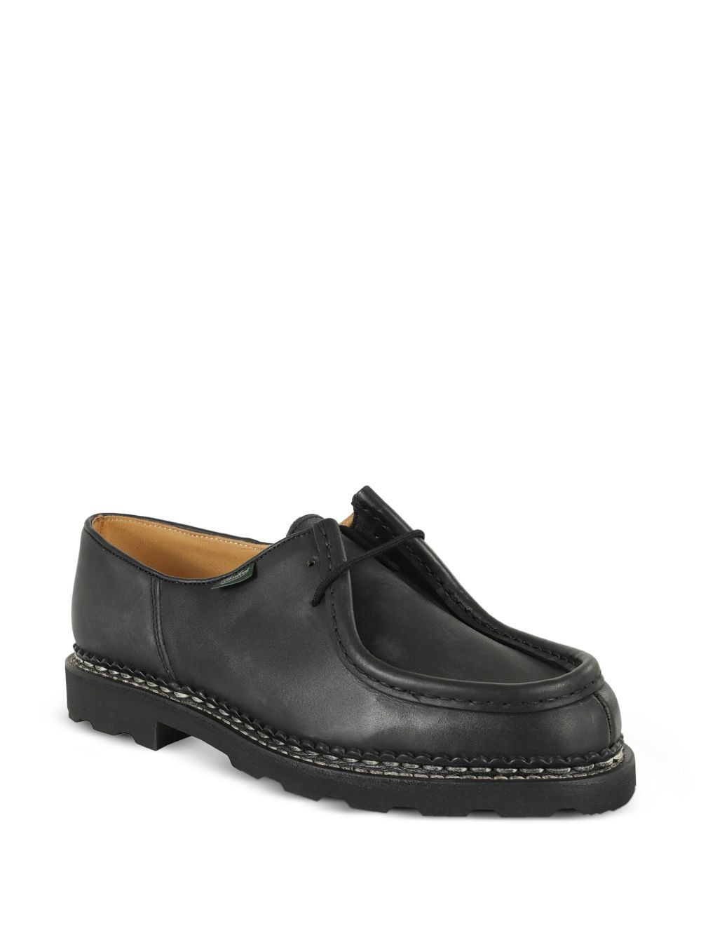 leather lace-up derby shoes - 2