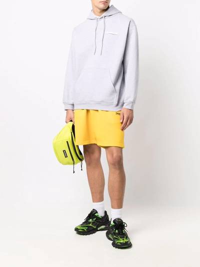 BALENCIAGA embroidered-logo drawstring hoodie outlook