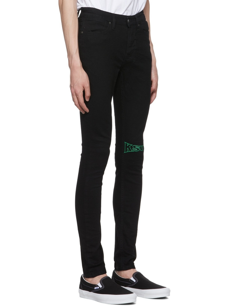 Black Van Winkle Neon Jeans 2