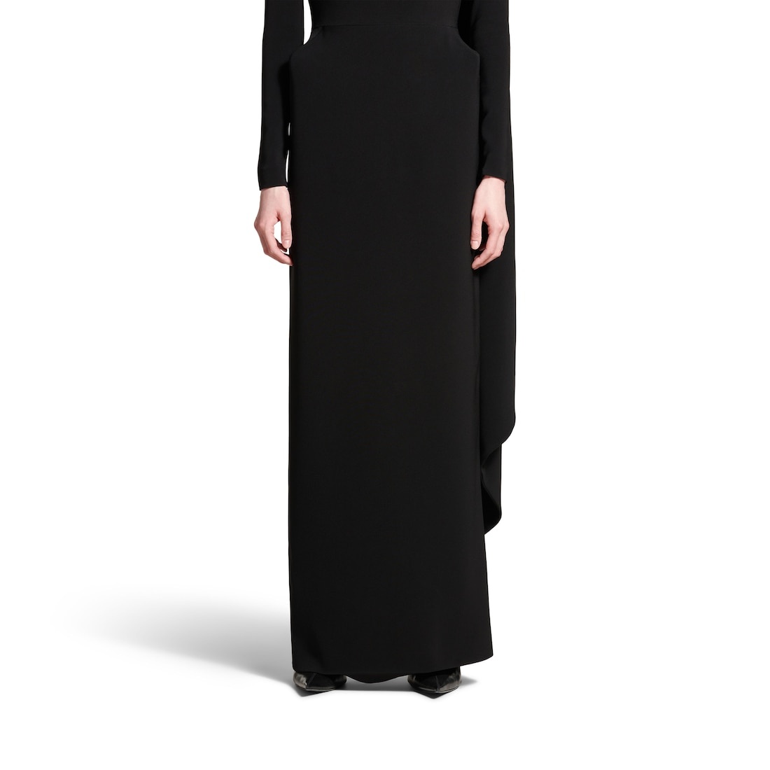 Women's Cape Gown in Black - 6