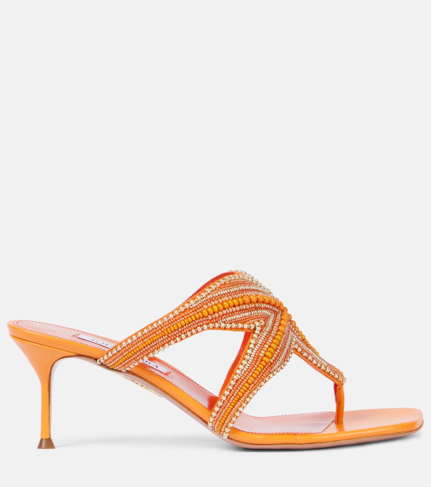 Reef Star beaded leather thong sandals - 4
