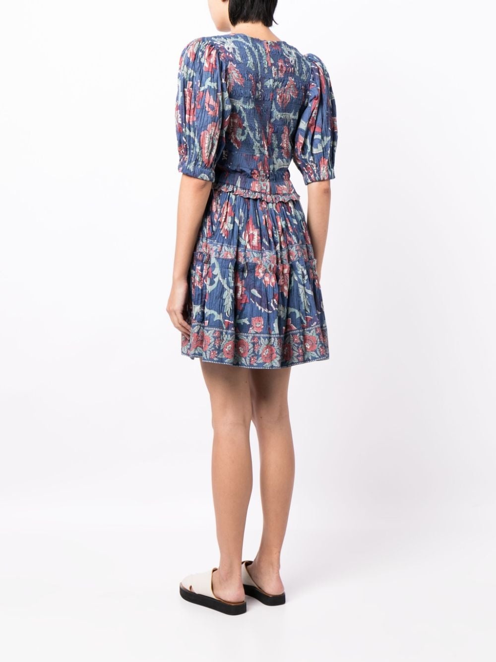 Rory puff-sleeve minidress - 4