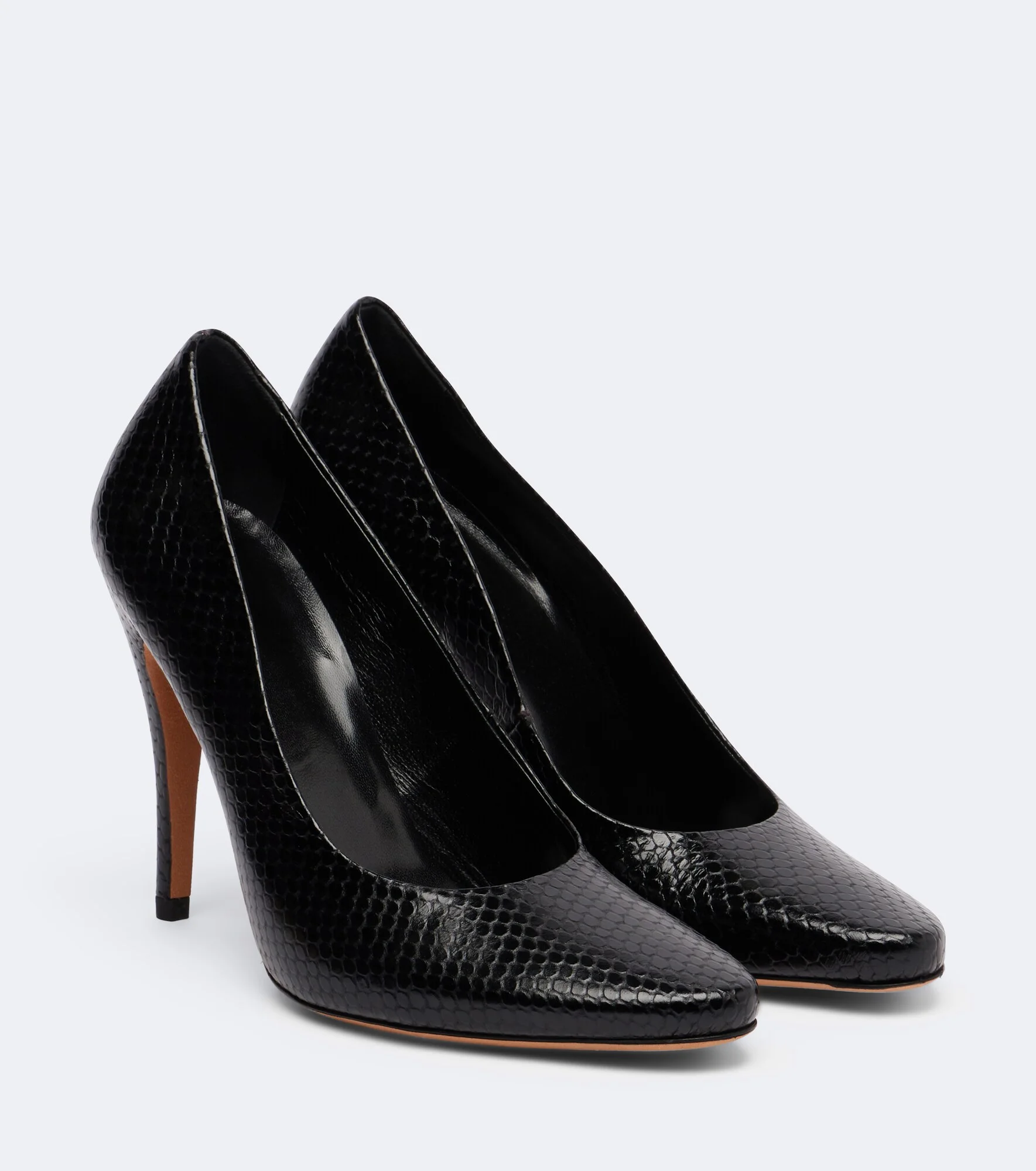 Jerry snake-effect leather pumps - 1