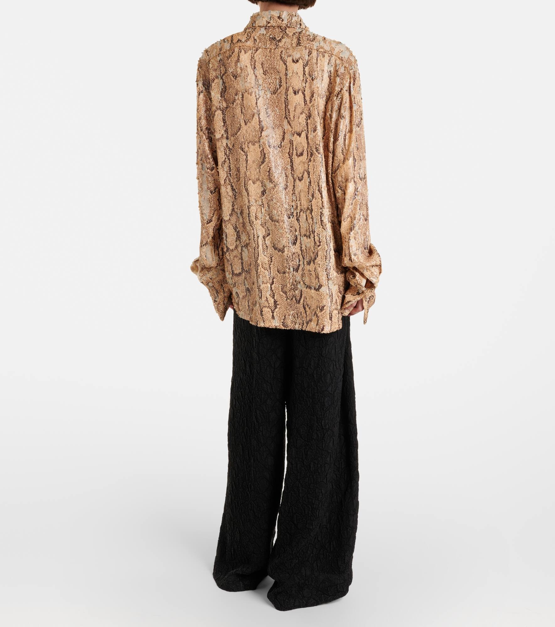 Sequined snake-effect shirt - 3