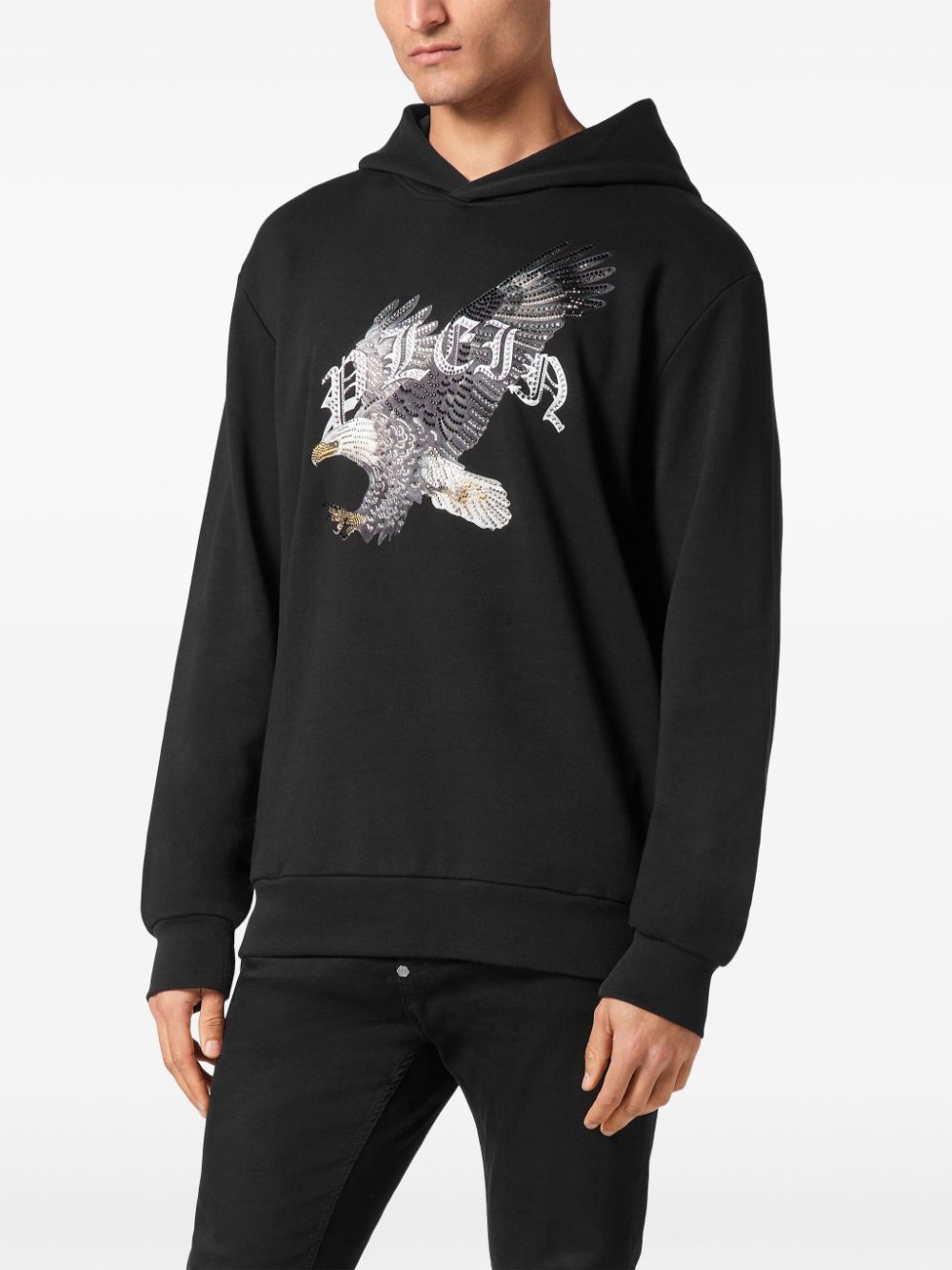 eagle-print hoodie - 3