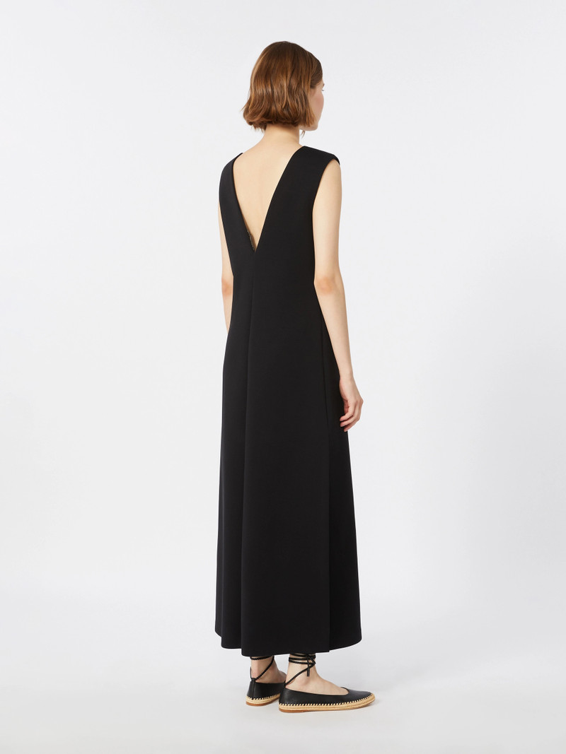 PEPLI Long scuba jersey dress - BLACK 4