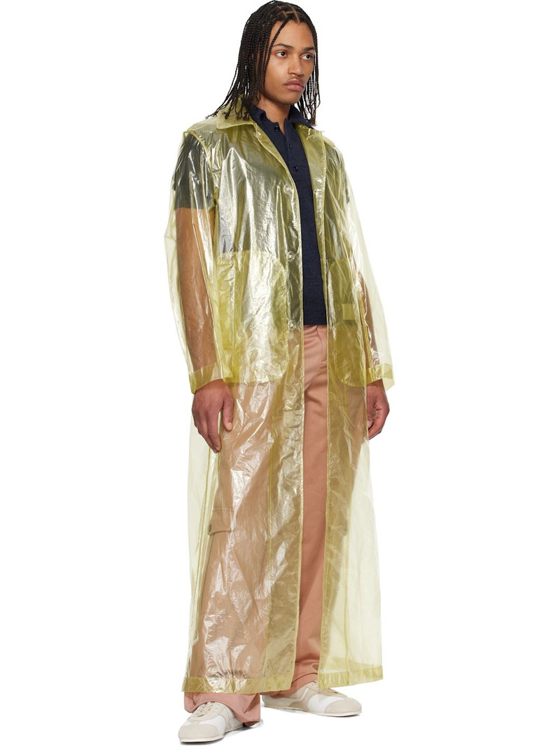 Dries Van Noten Green Loose Fit Mac Coat outlook