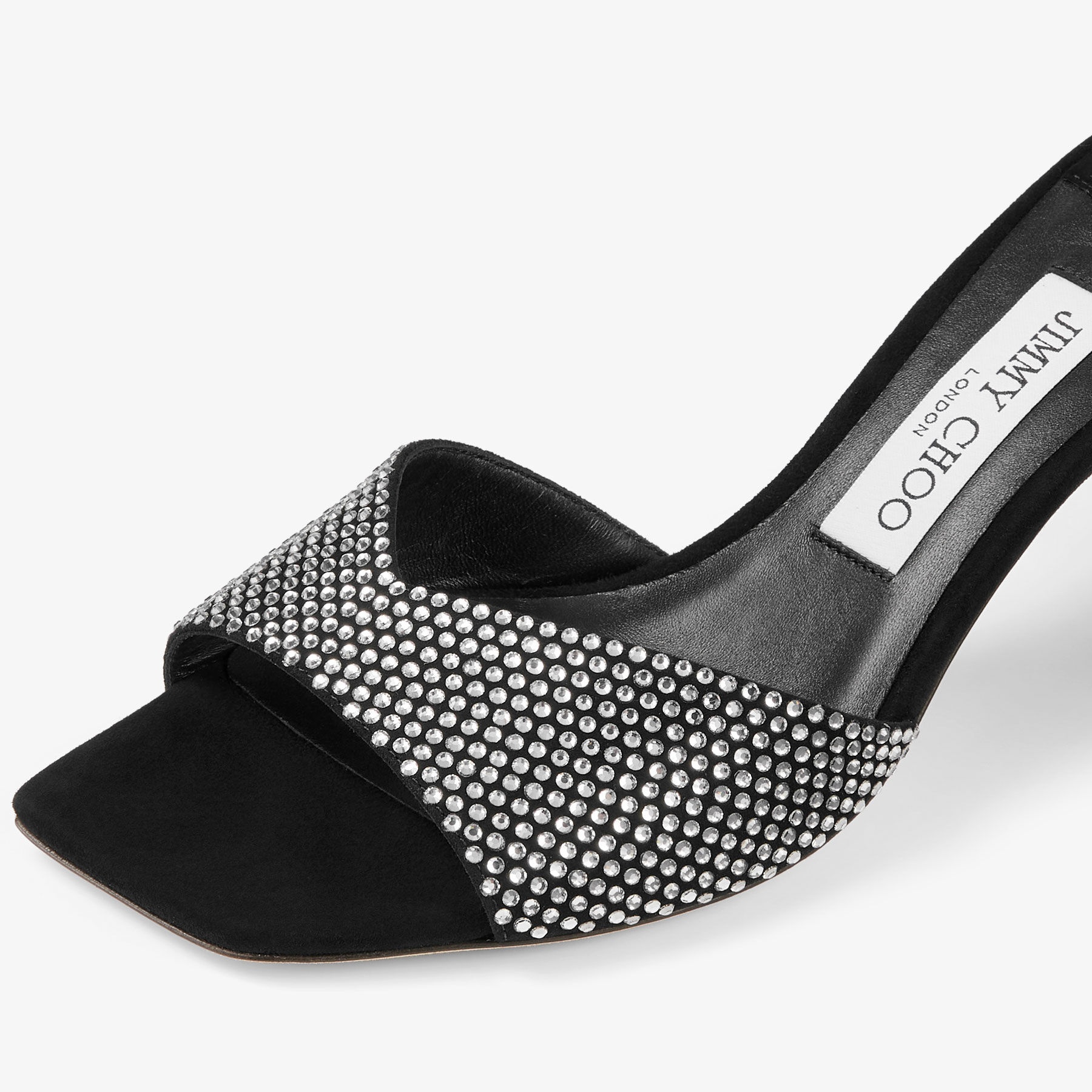 Skye 70
Black Suede Crystal Sandals - 4