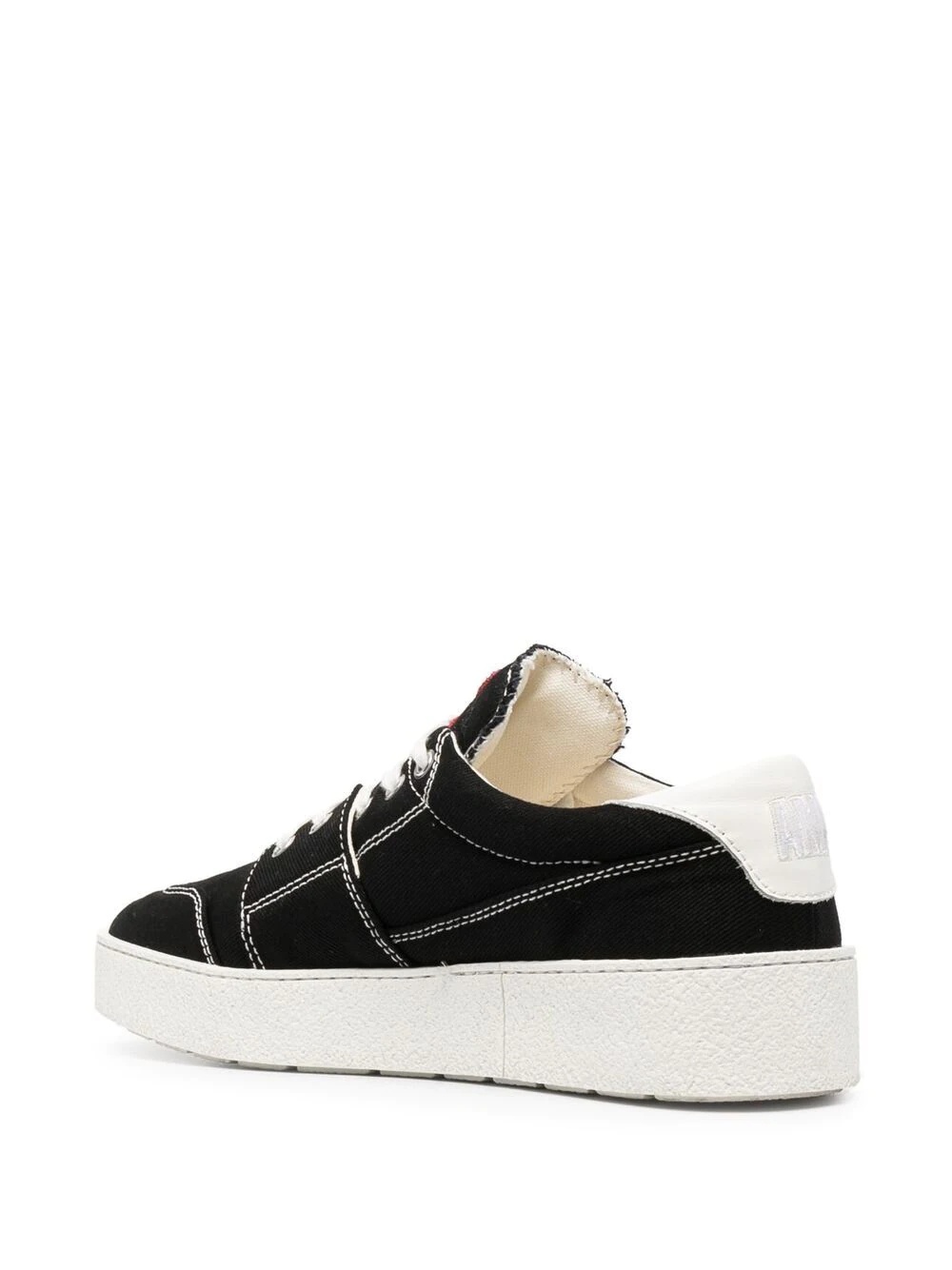 logo patch low-top sneakers - 3