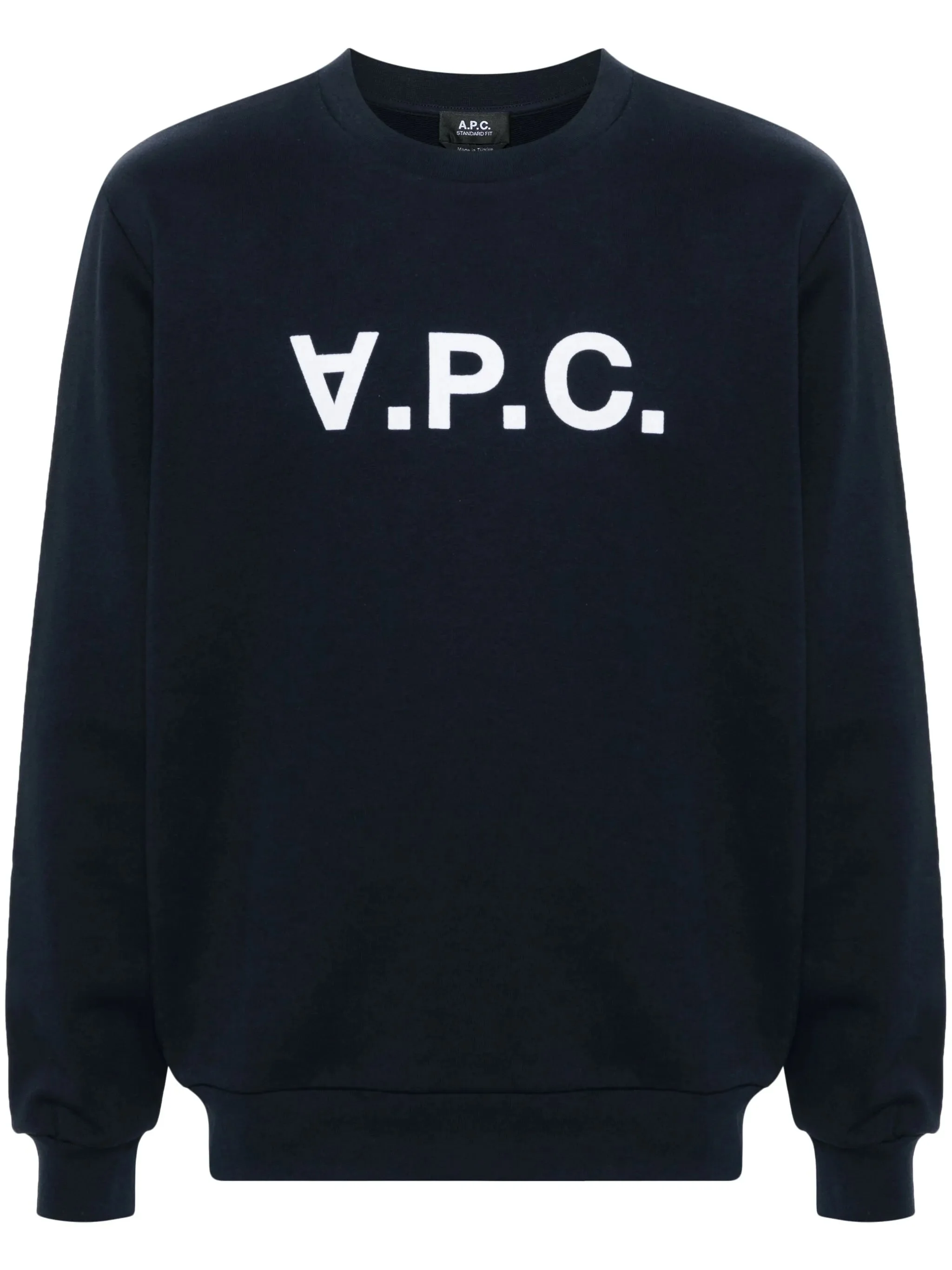 A.p.c. Flocked-logo Cotton Sweatshirt - 1