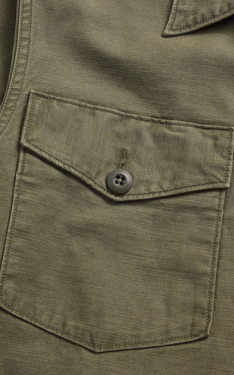 REGIMENT REVERSE SATEEN OVERSHIRT OLIVE - 7