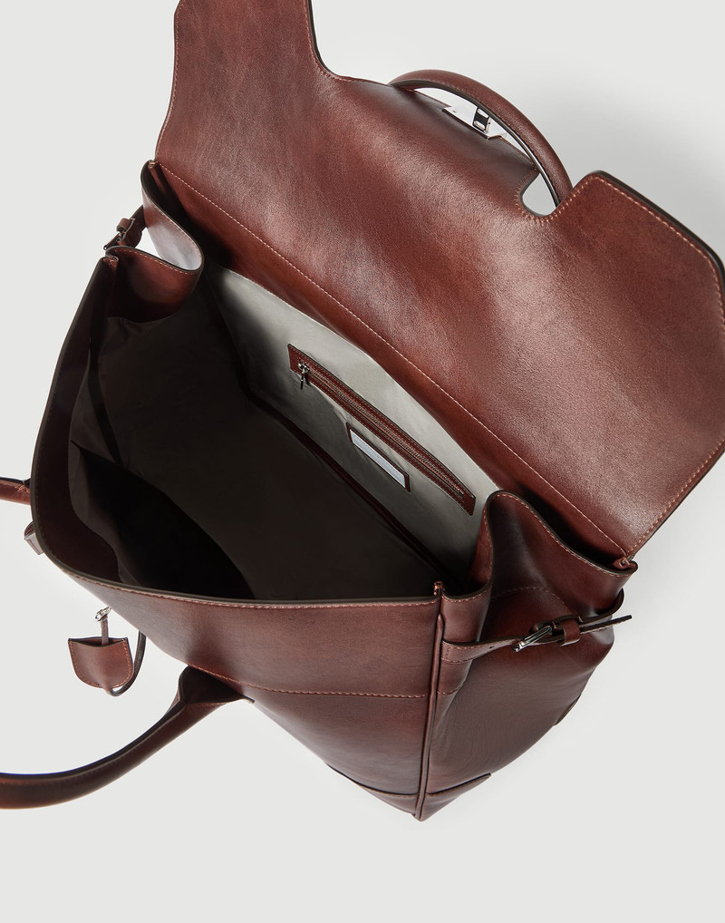 Calfskin Boston casual bag 5