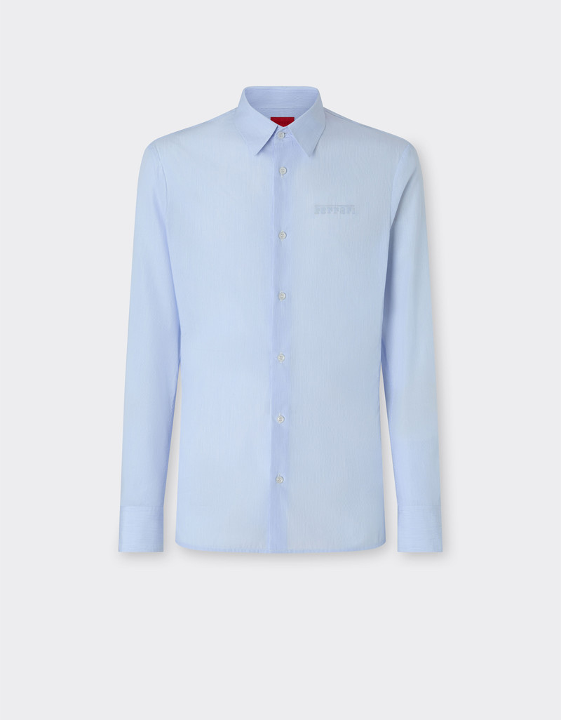 Cotton shirt with micro-stripe 1