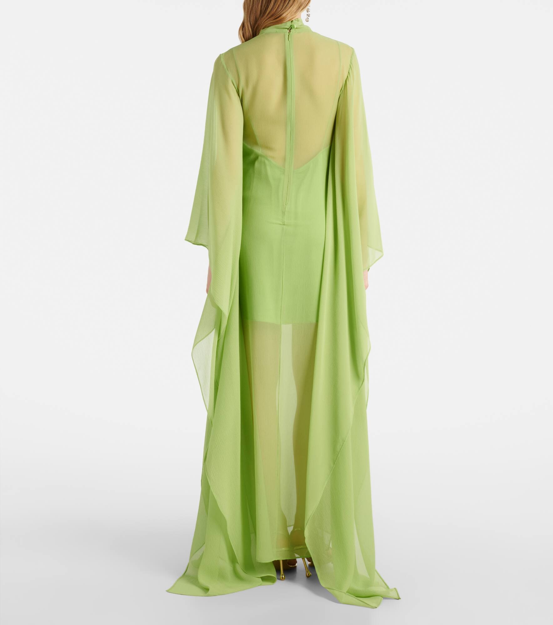 Lanzarote semi-sheer silk kaftan - 3