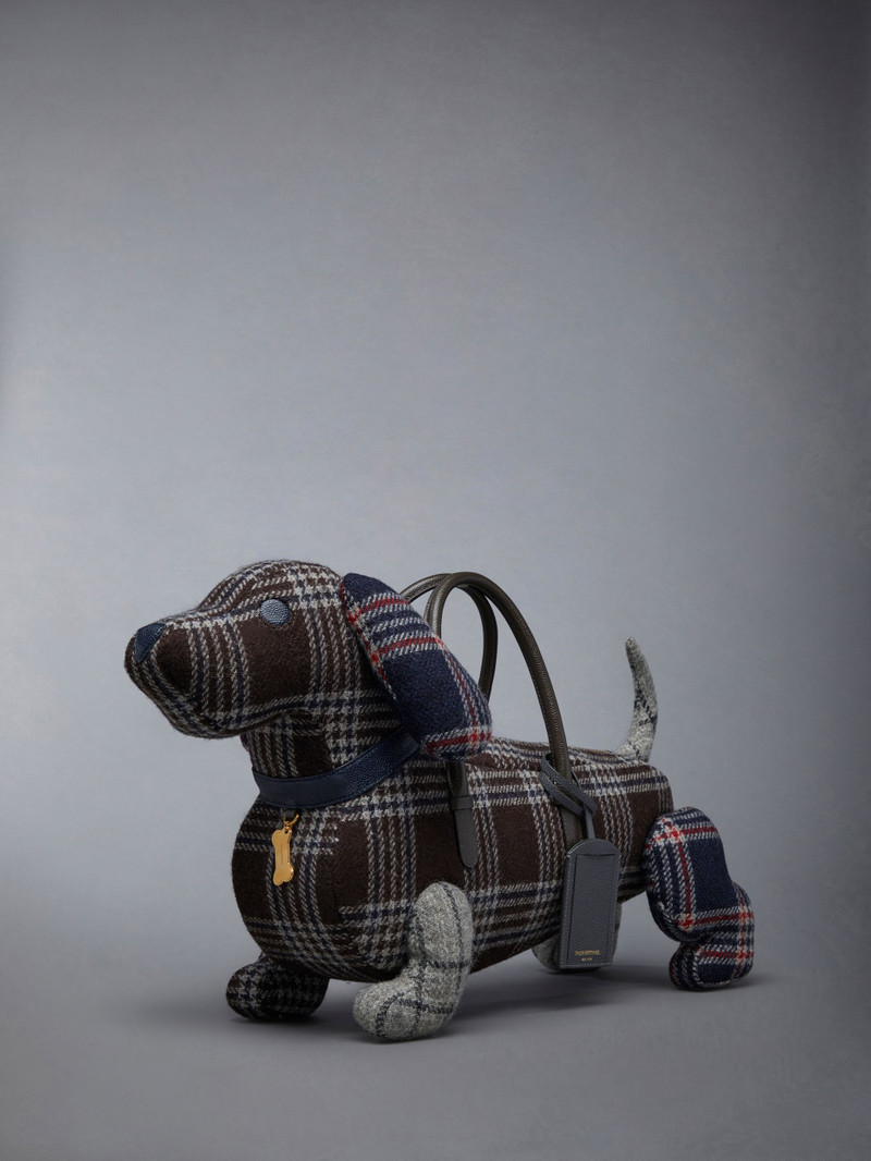 Thom Browne Fun-Mix Prince of Wales Check British Wool Hector Bag outlook