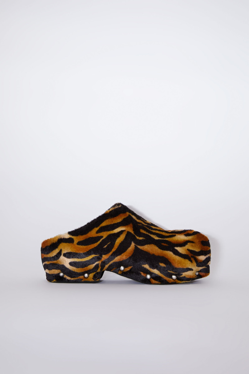 Tiger print clogs - Multi beige 1
