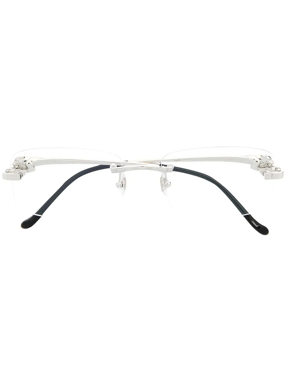 rimless square frame glasses - 1