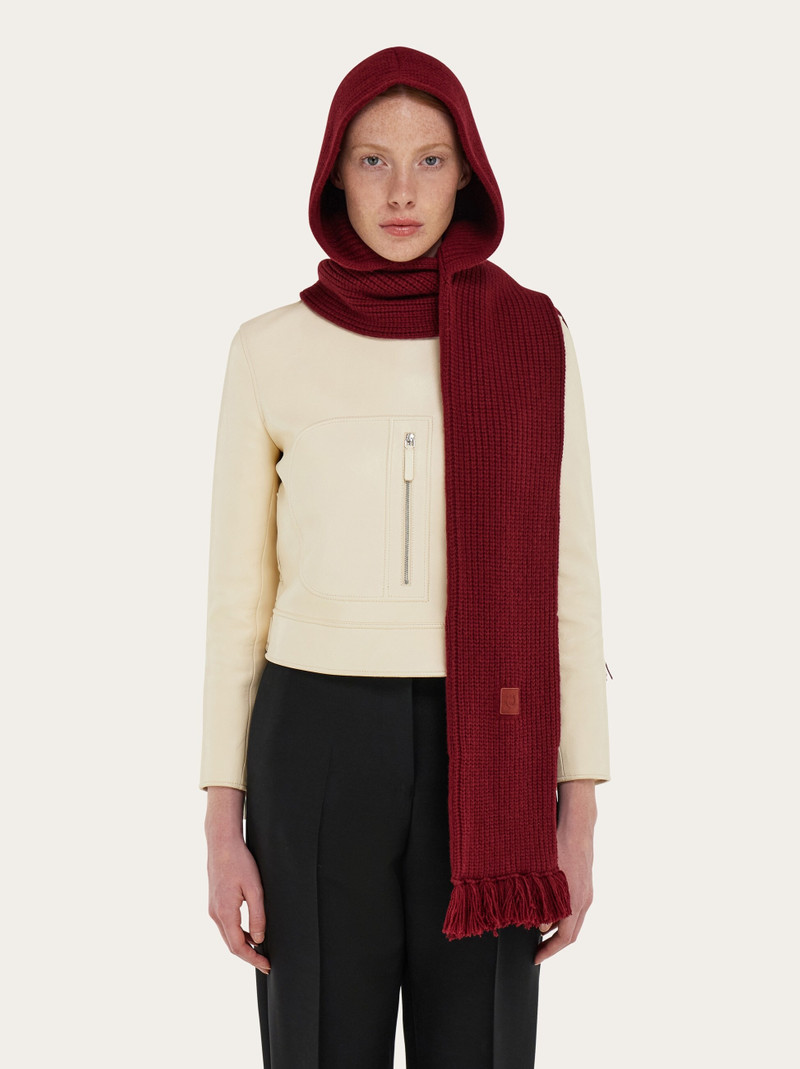 Knitted hood with scarf 3