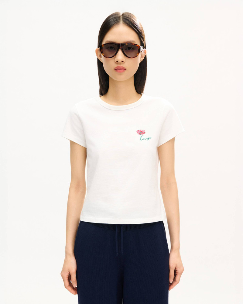 KENZO 'KENZO Tulip' embroidered T-shirt in cotton outlook