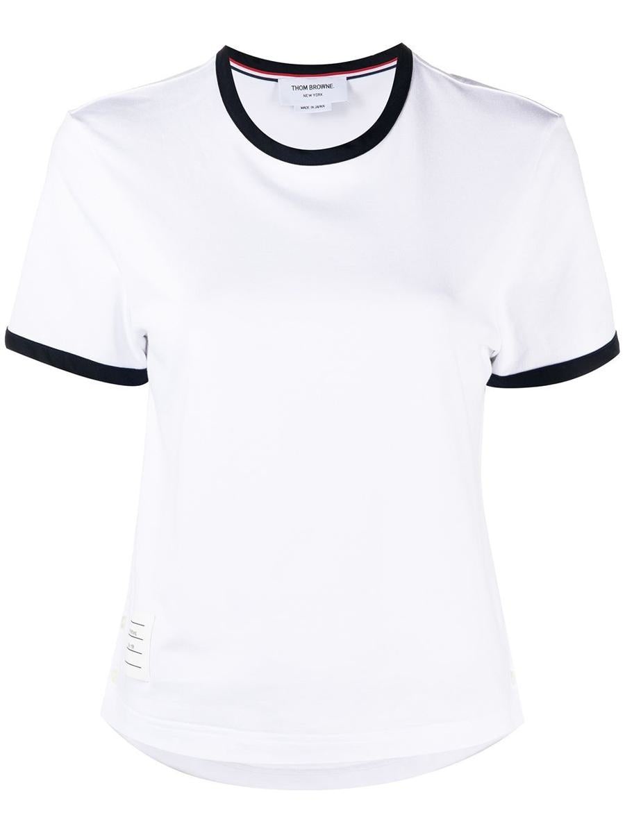 【送料&関税込】Thom Browne Asymmetric Hem T-shirt Thom Browne Asymmetric Hem short-sleeve T-shirt | Blue