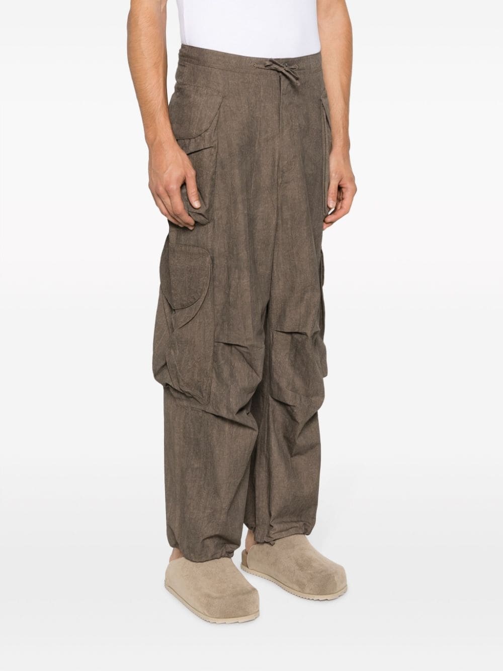 Gocar cotton-blend cargo trousers - 4