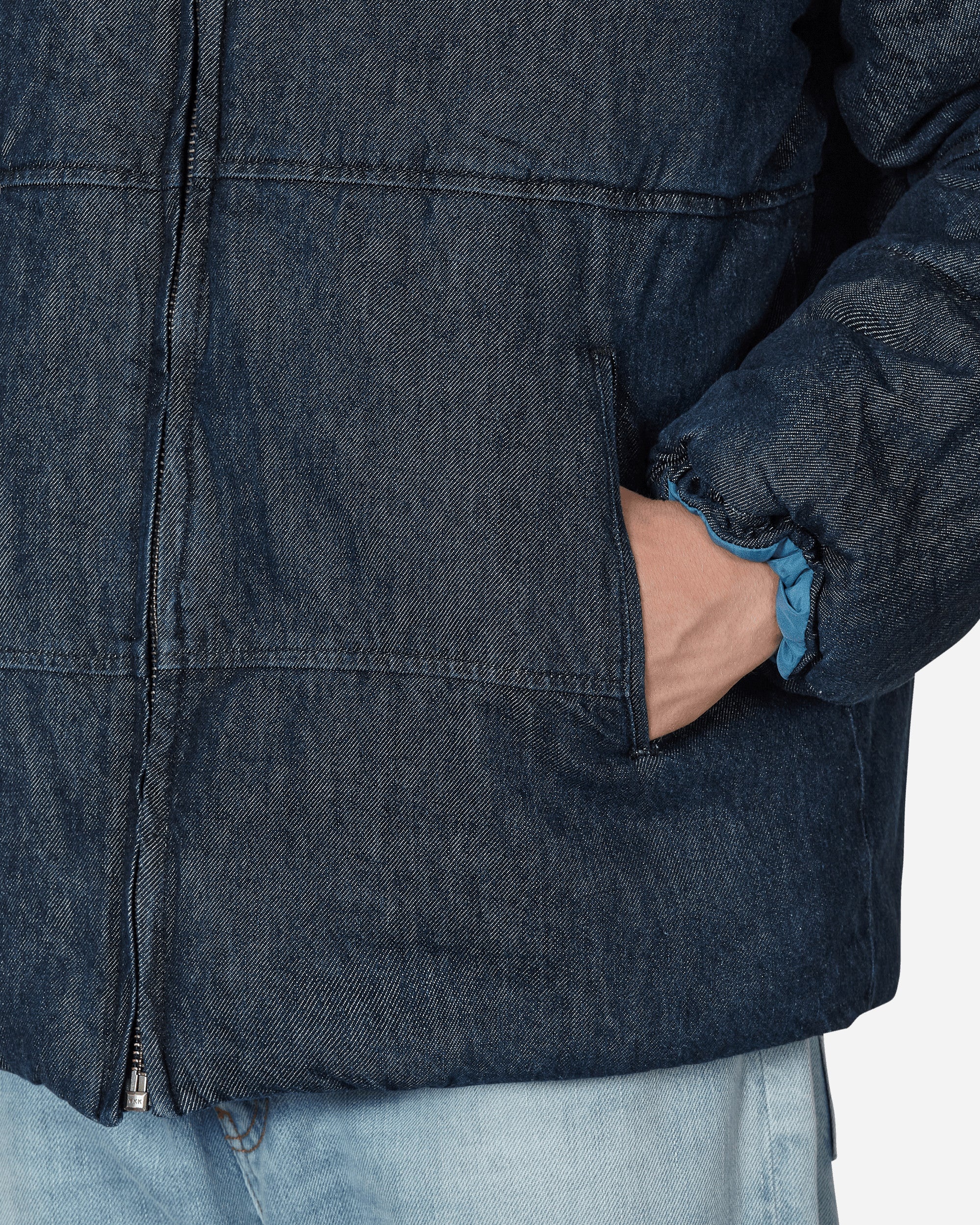 Denim Puffer Jacket Blue - 5