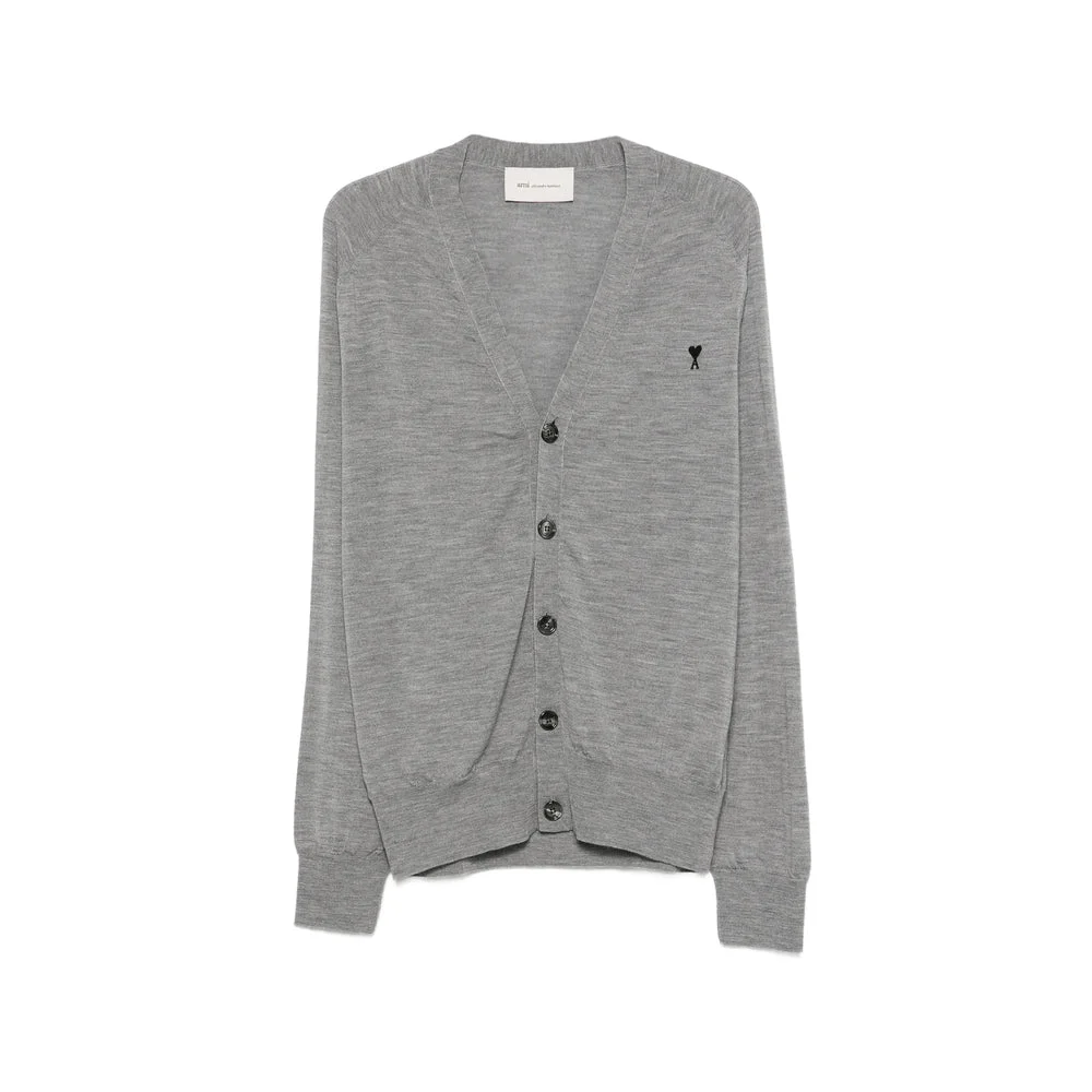 Ami Paris Grey Sweaters & Knitwear - Cardigans Men - 1