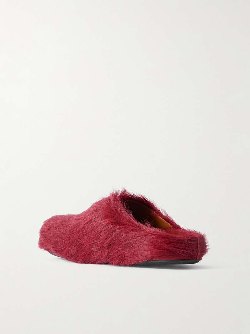 Marni Fussbett Calf Hair Clogs outlook