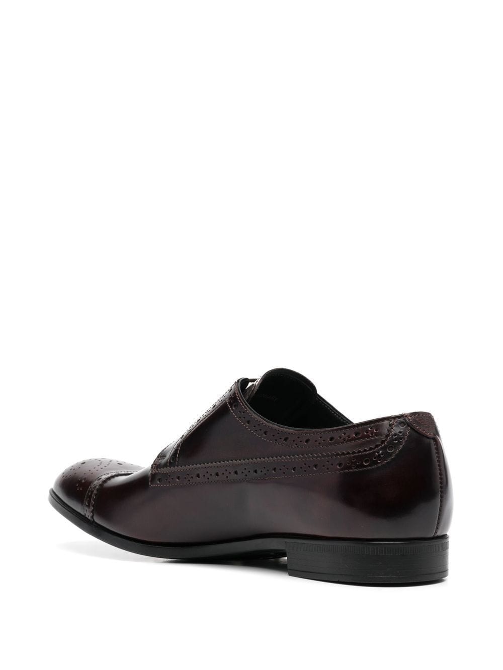 lace-up leather brogues - 3