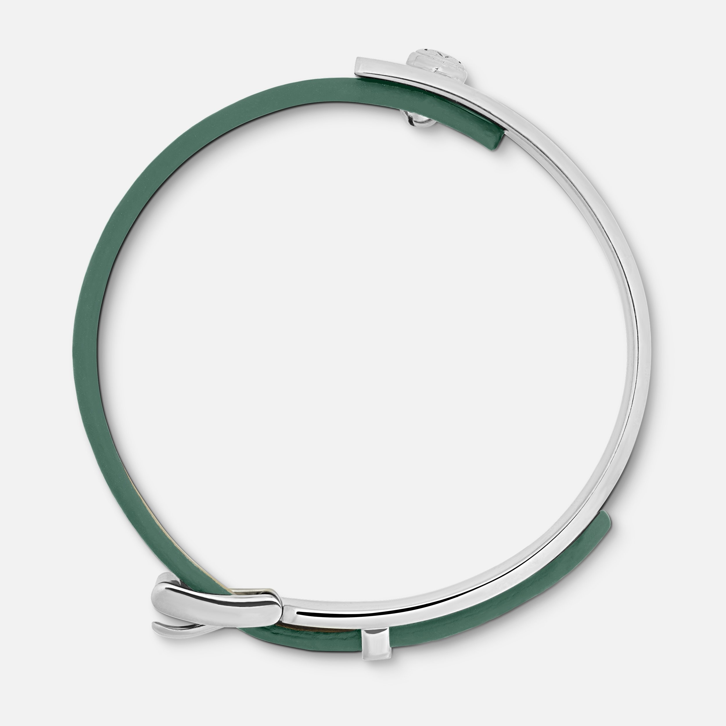 Bracelet Wrap Me in pewter leather and steel. Adjustable size 3