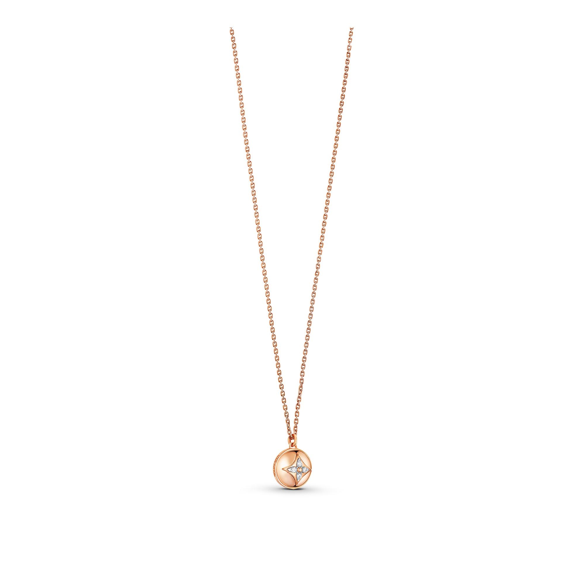 B Blossom Pendant, Pink Gold, White Gold And Diamonds - 3