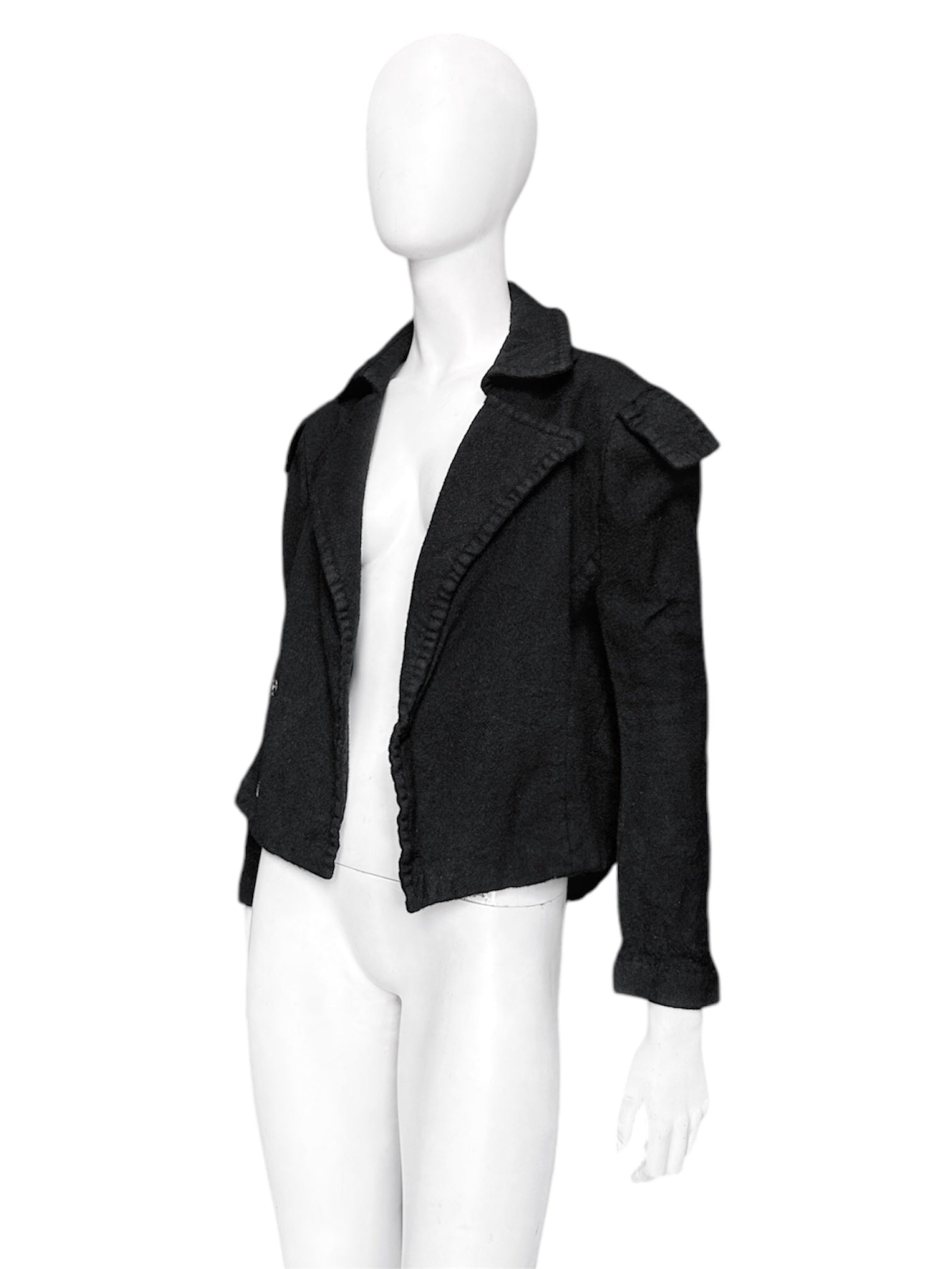 Yohji Yamamoto Fall 2006 Runway Oversized Wool Cropped Jacket 1 - 3