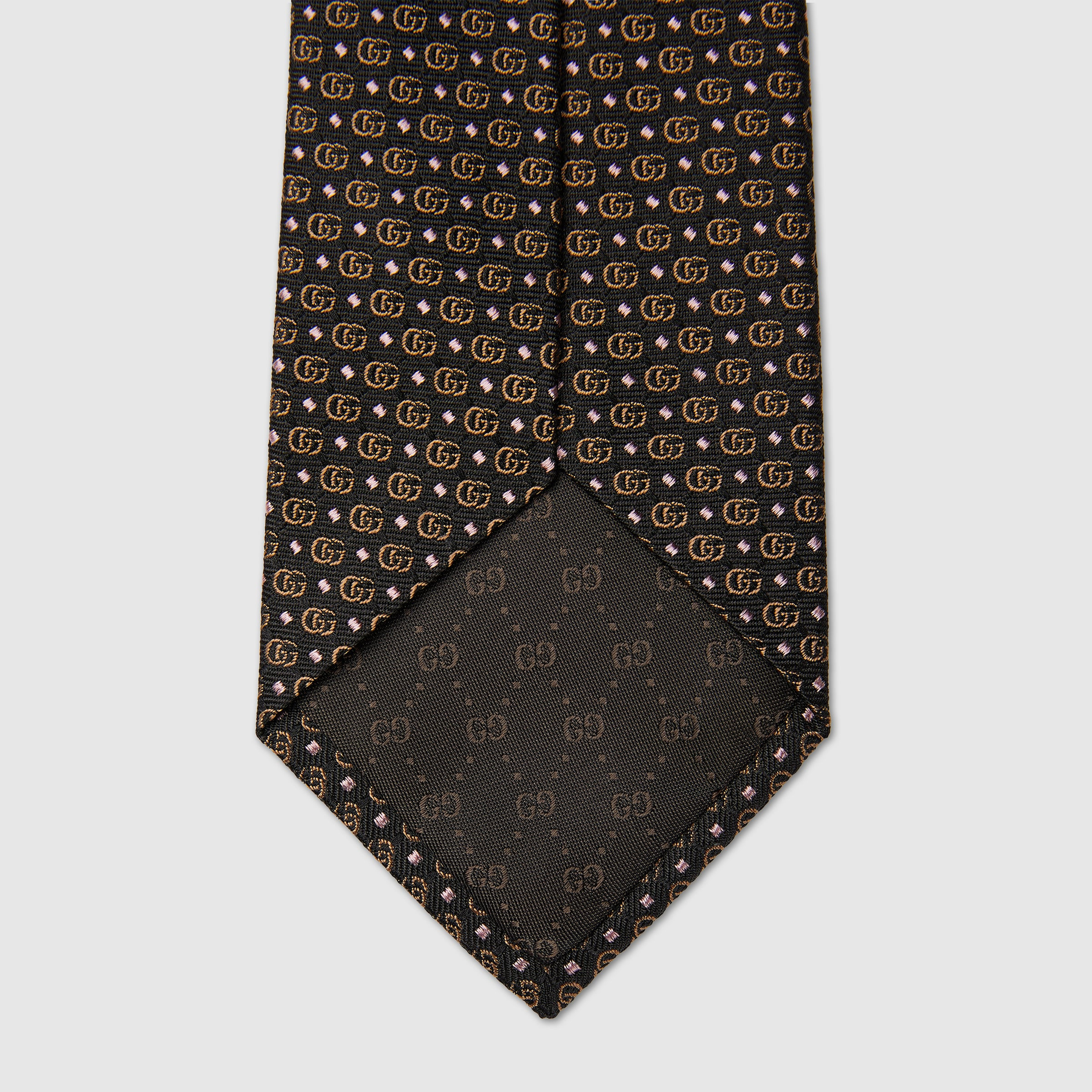 Double G silk jacquard tie - 5