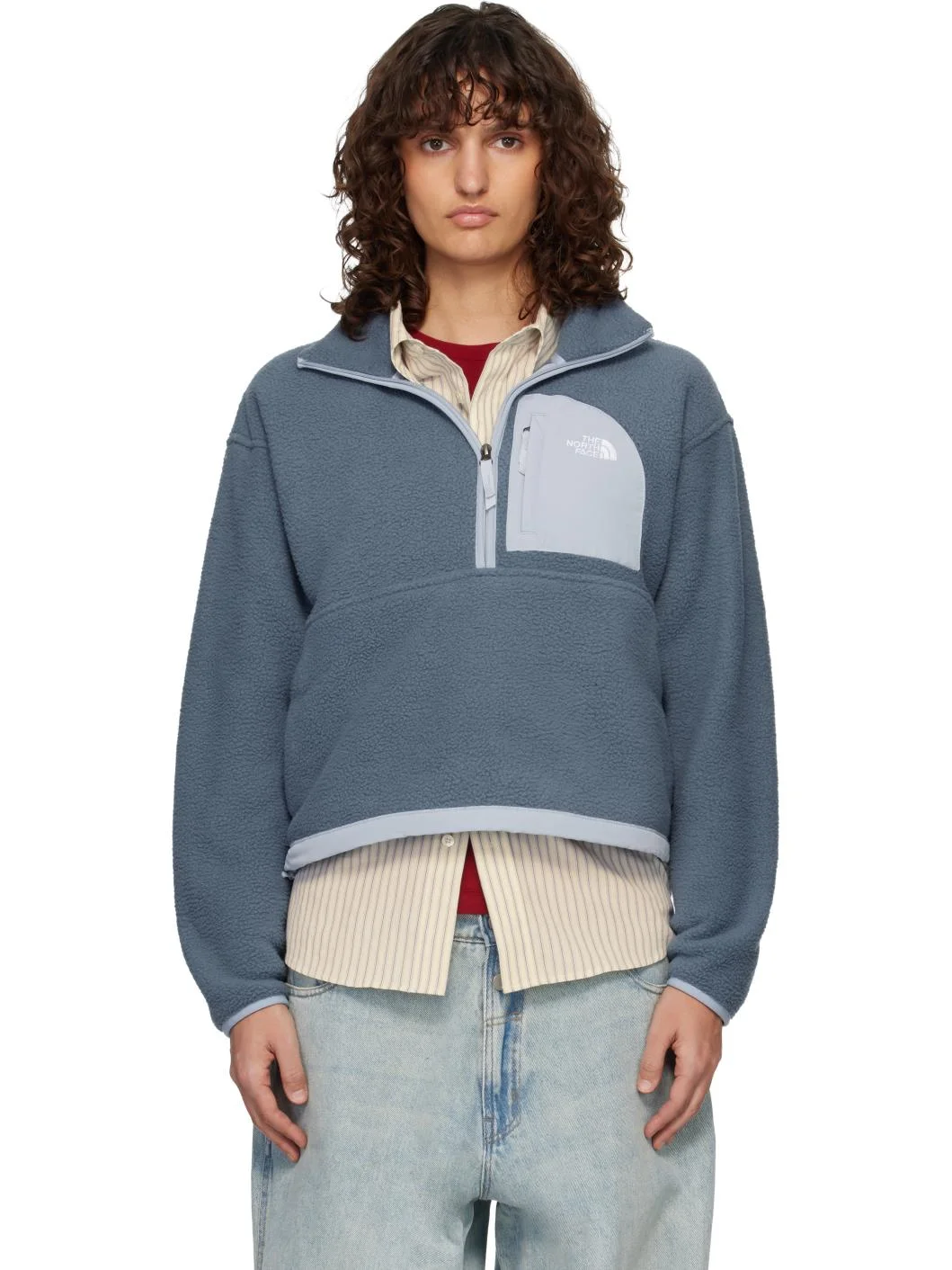 Blue Yumiori Off Peak 1/2-Zip Jacket - 1