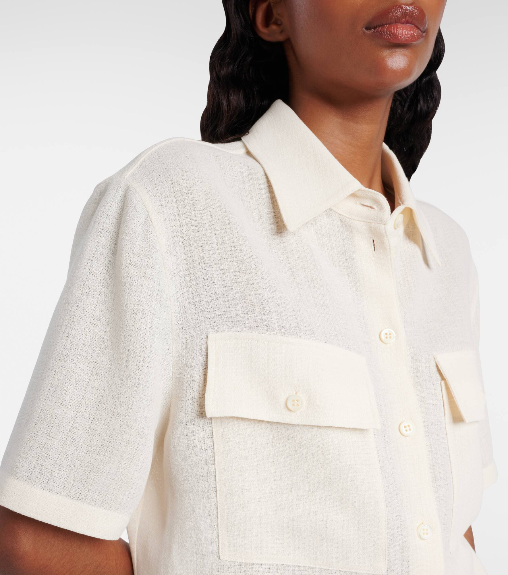 Shirley linen crêpe shirt - 4