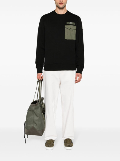 Moncler logo-patch cotton-blend sweatshirt outlook