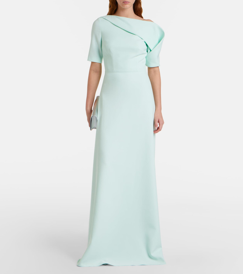 Safiyaa Stephanie draped crêpe gown outlook