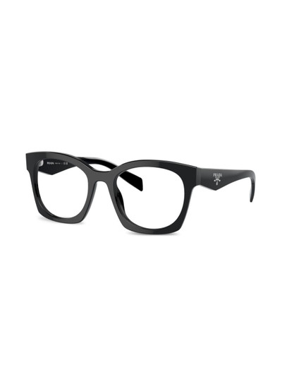 Prada logo-print square-frame glasses outlook