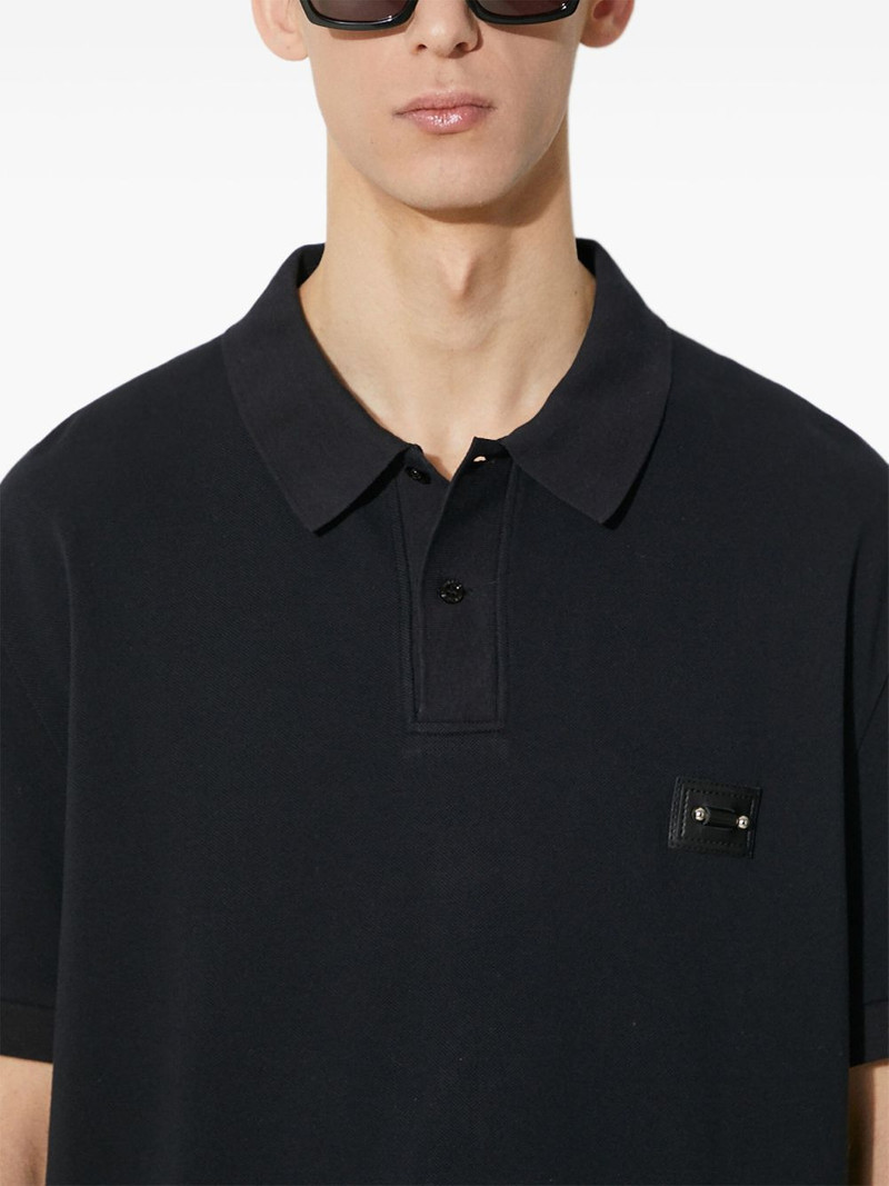 tonal-appliqué short-sleeve polo shirt 5