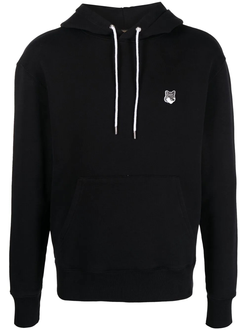 fox-head patch classic hoodie - 1