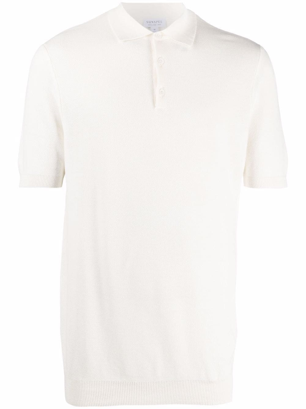 short-sleeved cotton polo shirt - 1